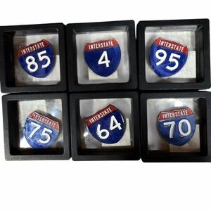 HeadGear NWT Interstate Highway Enamel Pins I-95 I-75 I-70 I-64 I-85 I-4 Bundle6